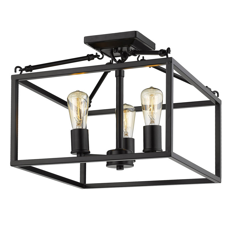 Jynna Semi Flush Mount, Matte Black