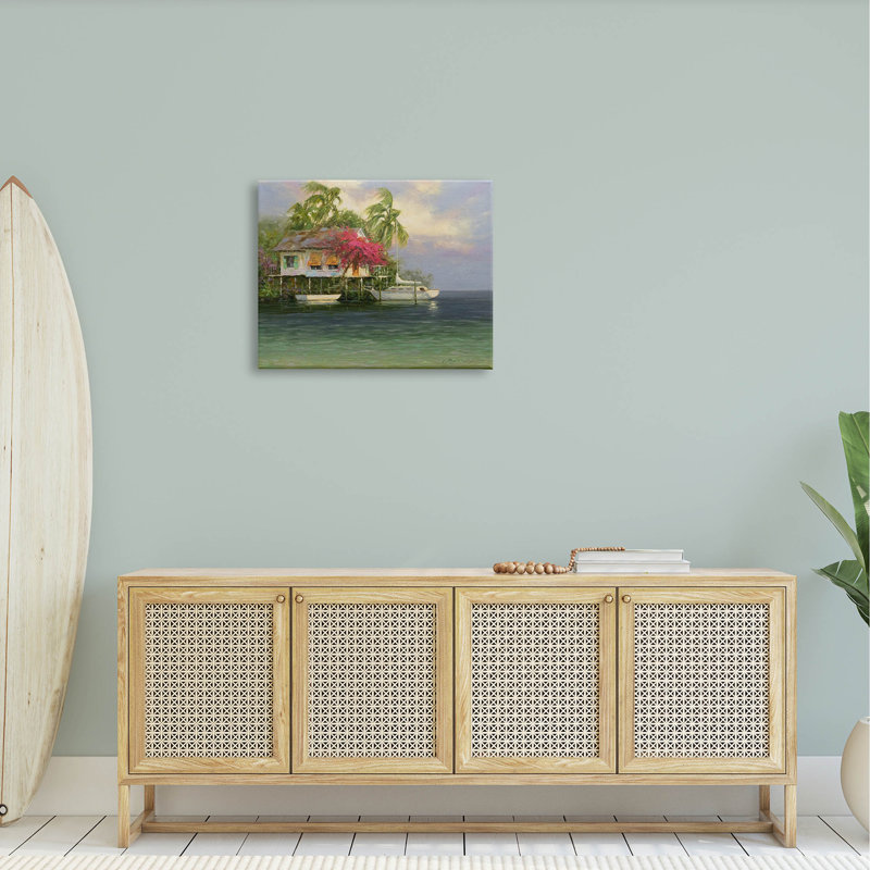 «Summer Coastal Holiday Cottage» par Martin Figlinski, H 24 po x l 30 po x P 1,5 po