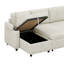 Canapé-lit modulaire polyvalent de 109,9 po avec canapé-lit en U avec méridienne de rangement, deux porte-gobelets et ports de charge-550684175