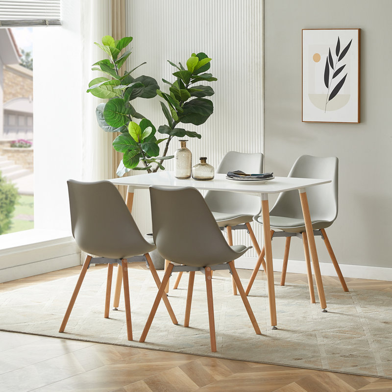 Wendell 4 - Person Dining Set, Grey