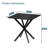 Rustic Square Side Table, X-Frame Metal Legs With Wood Grain Tabletop, Industrial Accent End Table For Living Room, Bedroom & Home Office, Balck, 31.5 X 31.5 X 29.5 Inches-1988903654