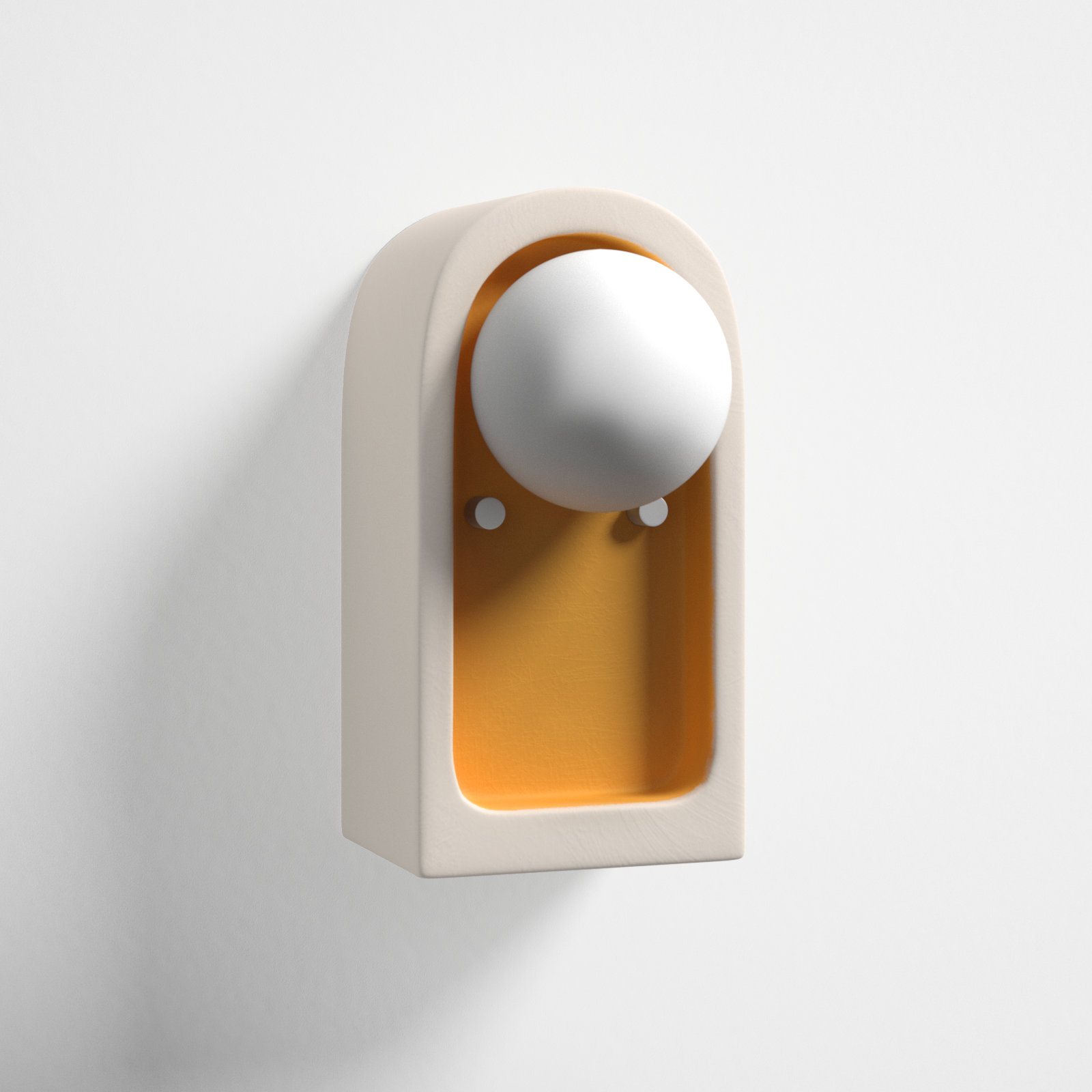 Rosalino Single Light Ceramic Sconce, Matte White/Champagne Gold