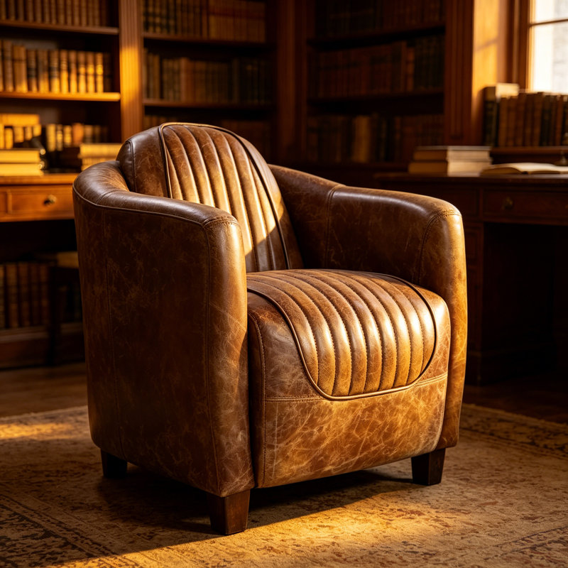 Chaise en cuir Brancaster Retro