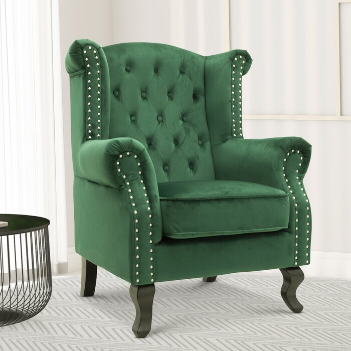 Three Posts Baden Upholstered Wingback Chair & Reviews | Wayfair.co.uk