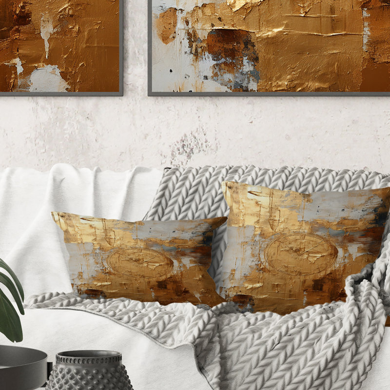 Coussin décoratif rétro Vintage Gold Togetherness II