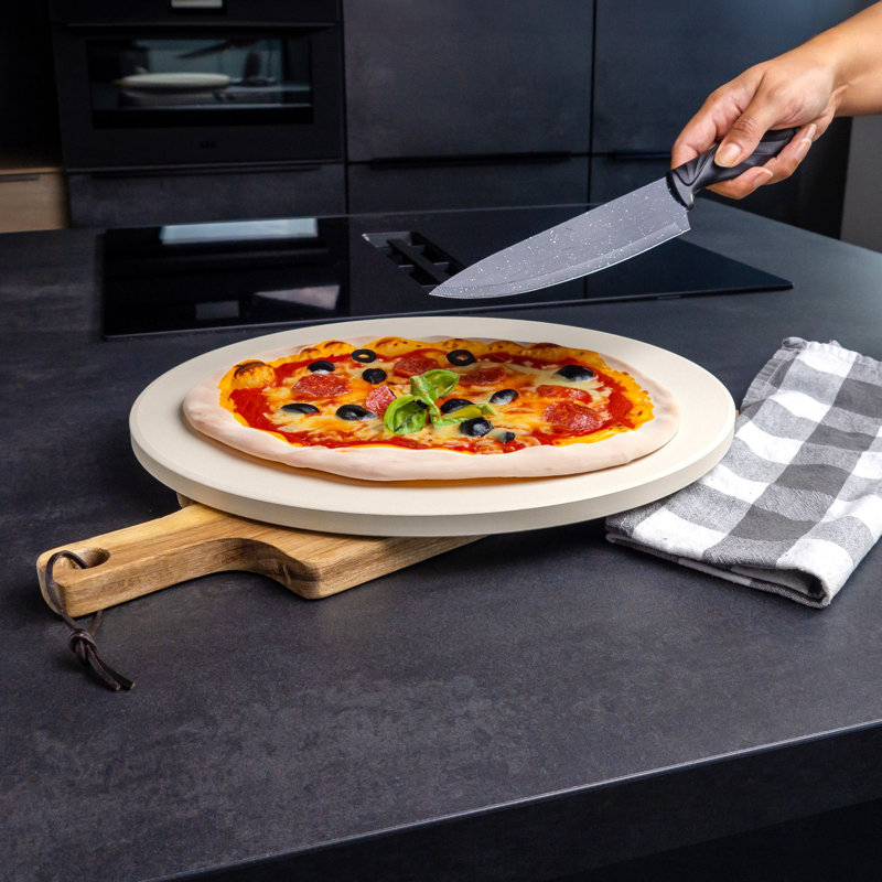 Belfry Kitchen Karval Cordierite, Ceramic Pizza Stone, 2cm H x 38cm W x 38cm D