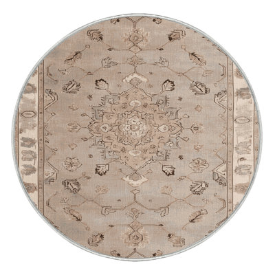 Tapis beige lavable à la machine Afyon