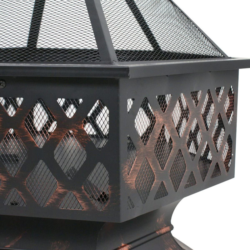 Hexagon Steel Smokeless Fire Pit
