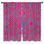 Rideaux de fenêtre rose et bleu avec cercles géométriques et cercles obscurcissant - 2 panneaux