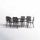 Argyri 6 - Person Metal Patio Dining Set with Square Table