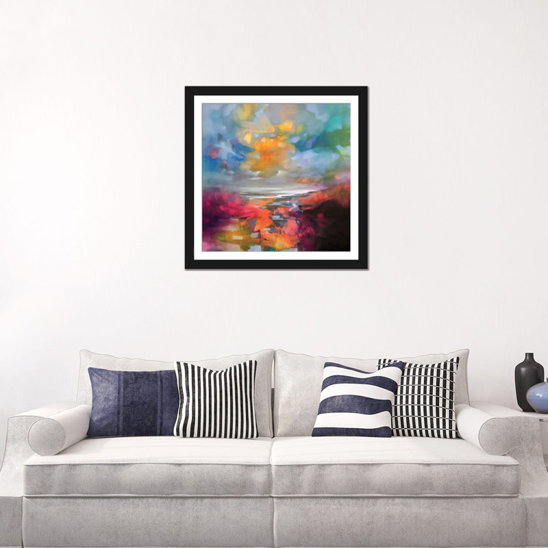 « Warmth Prevails », reproduction sur toile, Papier d'art encadré noir, Blanc, H 16 po x l 16 po x P 1 po