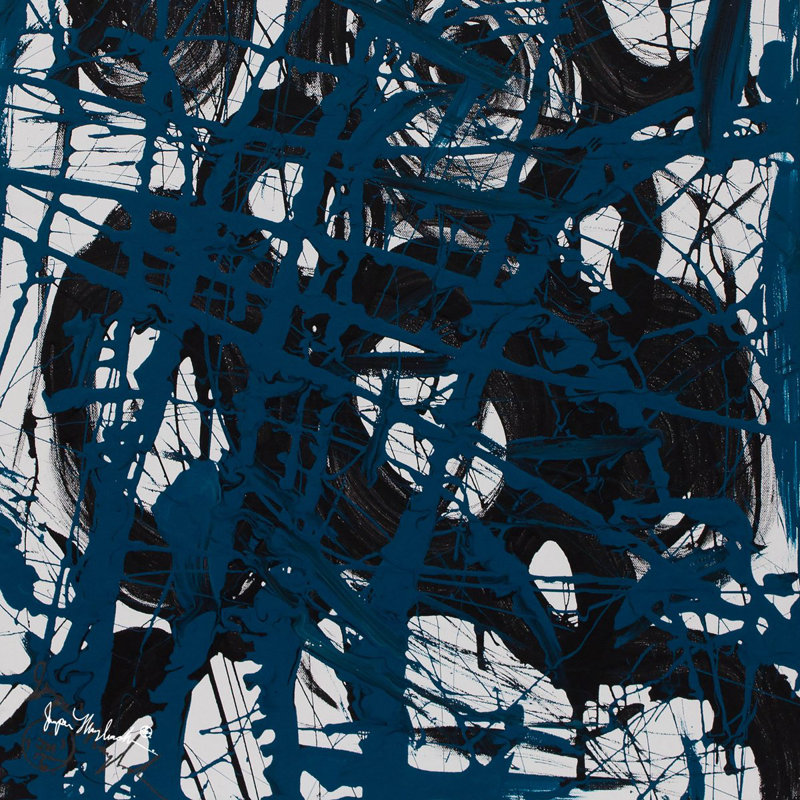 Twisted Circles Painting, 30" H x 30" W