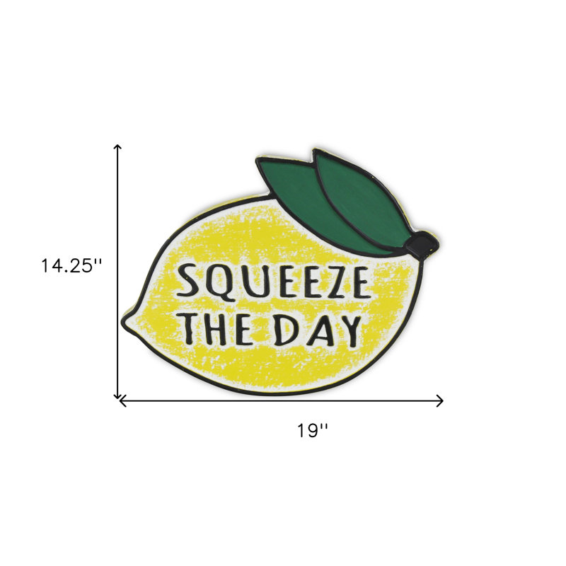 Décoration murale en métal 14 "X 19" Squeeze The Day