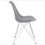 Chaise d'appoint rembourrée grise et chromée (ensemble de 2)