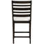 De 2 chaises de salle à manger à hauteur de comptoir classique à finition foncée, revêtement texturé beige, siège à roulement de charge de 250 lb, support