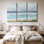 «Seashore Day», 3 pièces sur toile-98562846