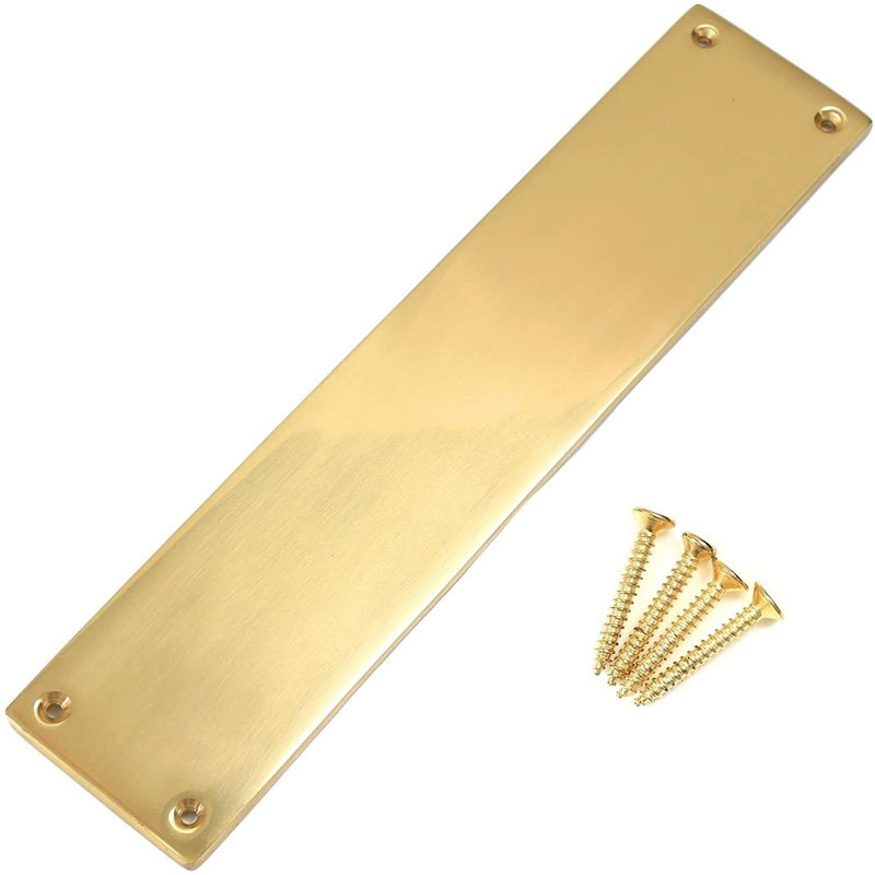  2 Pack Door Plates Slim Fingerplate in Stainless Steel - 300 x 75mm, 2cm H x 7.5cm W x 13cm D