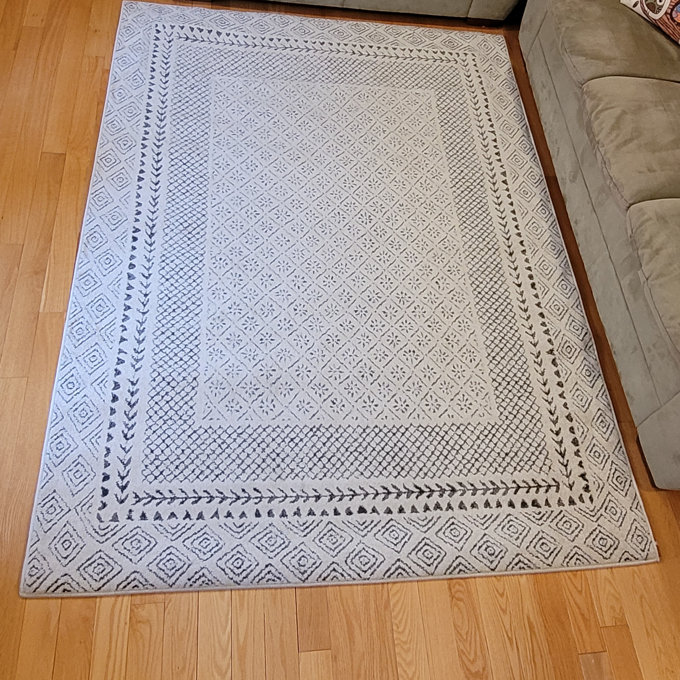 Calvo Light Beige/Charcoal Area Rug W...