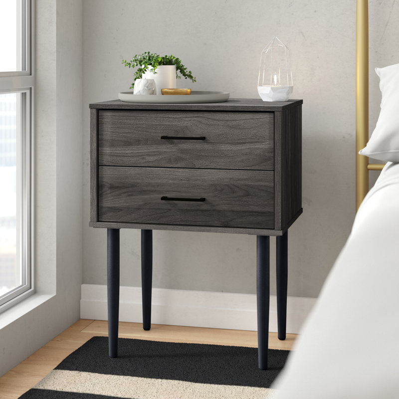 Catt 2 - Drawer End Table, Slate Gray