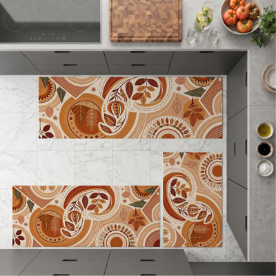 Tapis de cuisine antidérapants à motif cachemire