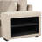 Cream L-Shape 3 Seat Reversible Sectional Couch With Sleeper, 2 Stools And Storage Chaise For Living Room 104.5" Pull Out In Style-1401896785