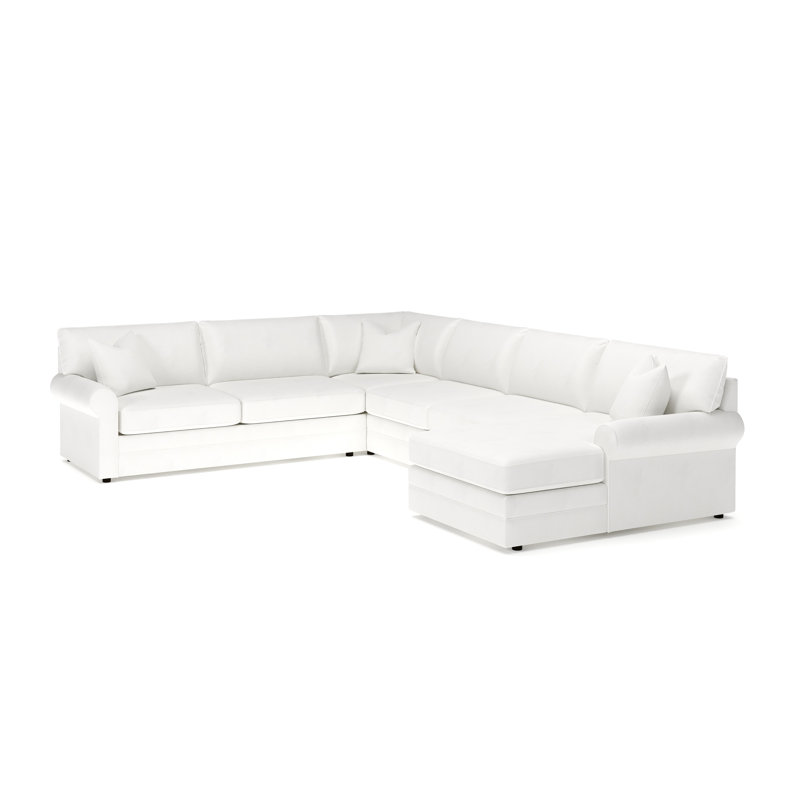 Charlie 4-Piece Sectional, Cruise Adrift, Classic Bleach White