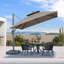 Parasol en porte-à-faux carré avec base en ardoise océanique 10 pi x 10 pi Karnesha-1198483469-1204464825