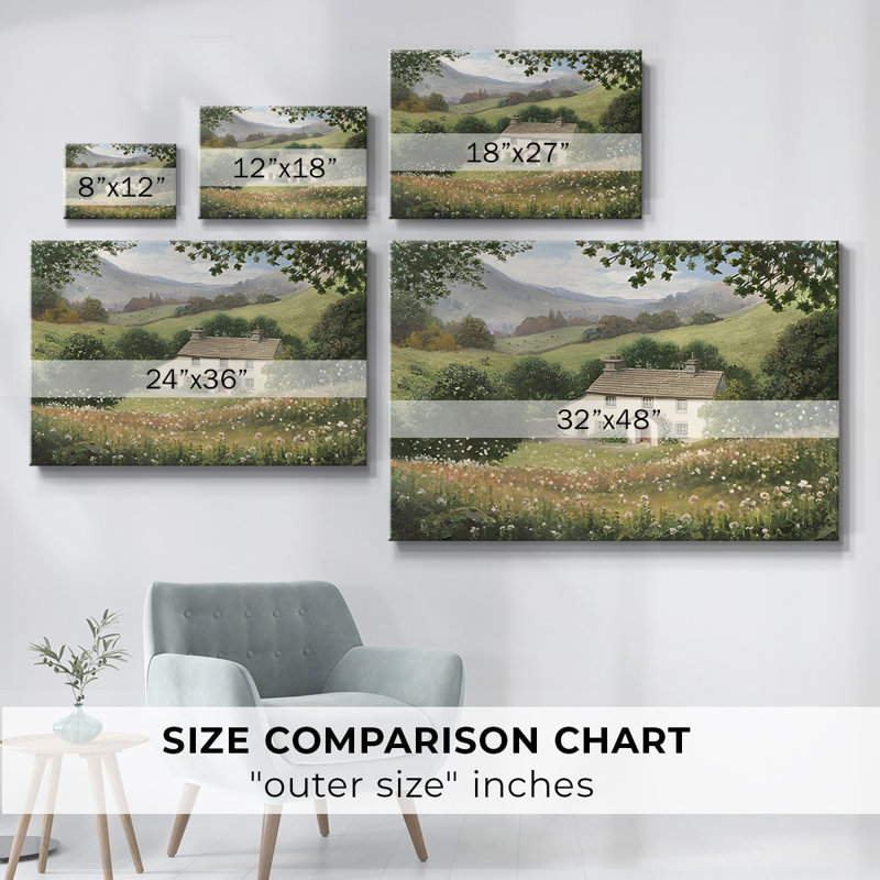 Paysage rétro - CCXLV III - Impression sur toile tendue, Toile tendue, H 13 po x l 19 po x P 1,5 po