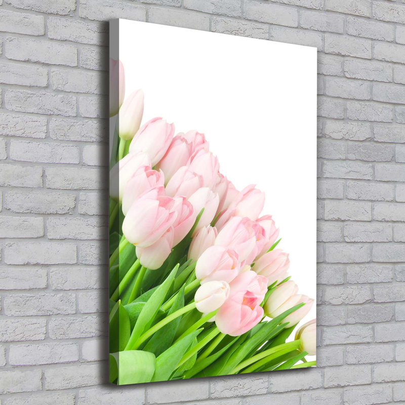 Pink Tulips - Wrapped Canvas Print