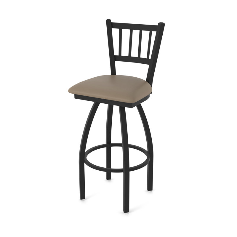 Tabouret pivotant 810 Contessa, Noir froissé, Vinyle - naturel Canter, Très grand (siège d'une hauteur de 36 po)