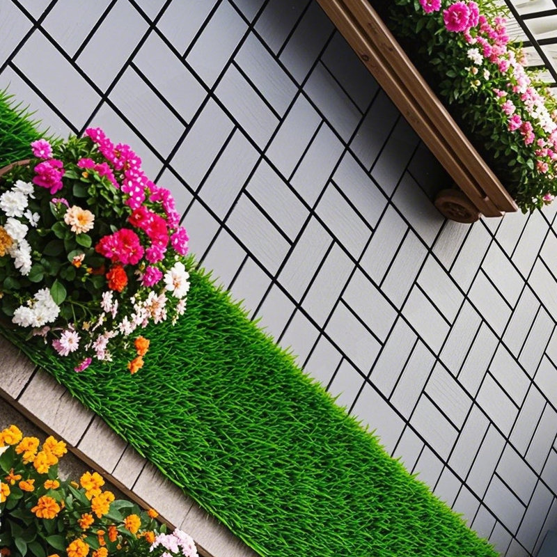 Paquet de 44 carreaux de terrasse, Gris
