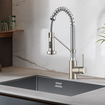 Robinet de cuisine monocommande à 2 fonctions avec douchette extractible