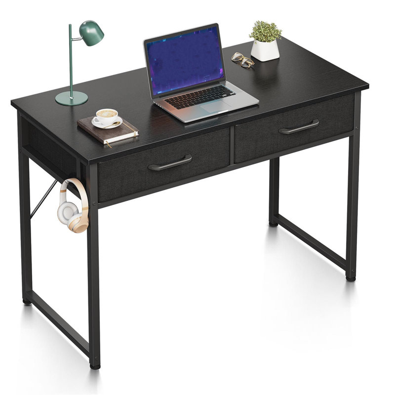 Billens Metal Base Computer Table, Black