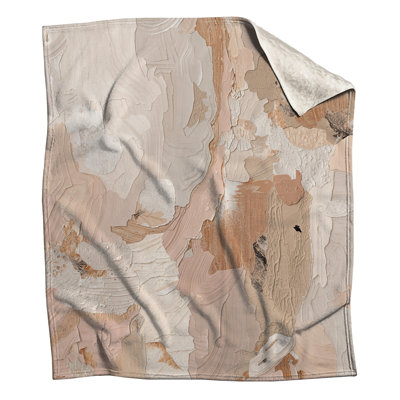 Textured Neutral Abstract Blankets