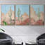 Sunny Saguaro I, ensemble de 3 toiles encadrées sur toile-97946138-97946137