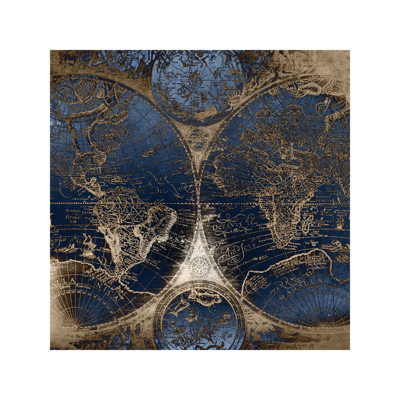 World Map Antique II by Nature Magick - Wrapped Canvas Painting, 66.04 cm H x 66.04 cm W x 3.175 cm D