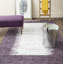 Tapis mauve / blanc en coton tissé à plat à la main Paynter-17628127