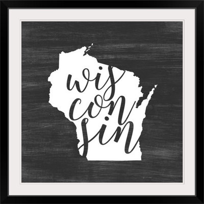 « home state typography wisconsin’inner circle », reproduction d’impression