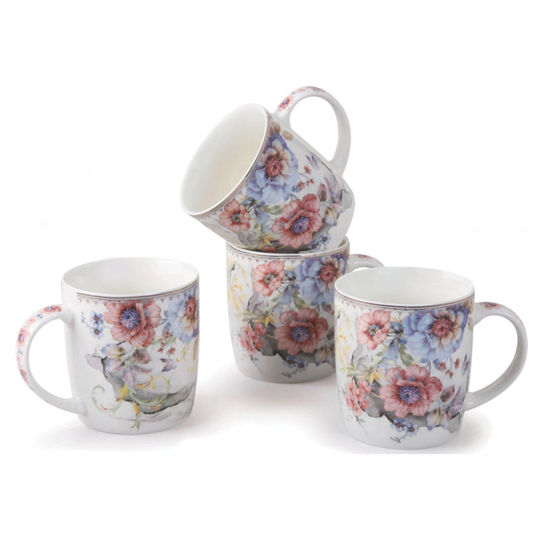 Tasse à café à motif floral