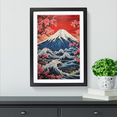 Mount Fuji Symbolism No.2 - Single Picture Frame Print on Wood