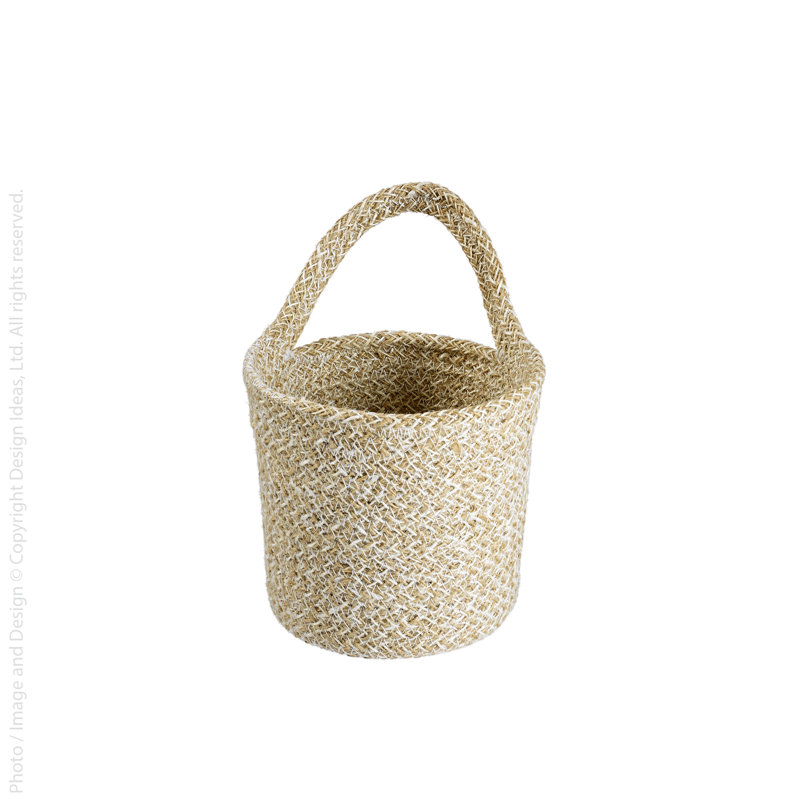 Panier en jute Berkey, Sable, H 6,3 po x l 6,3 po x P 7 po