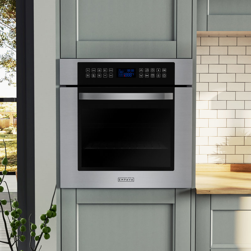 24 In. Liquid Propane Gas Single Wall Oven 2.3 Cu. Ft. Capacity Knob Control Kitchen Compact Convection Oven in Stainless Steel