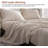 Linen Cotton Flat Sheet(Khaki,Cal King)-127119695-127119702