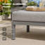Canapé modulaire de patio en aluminium pour 4 personnes, gris-1224836771