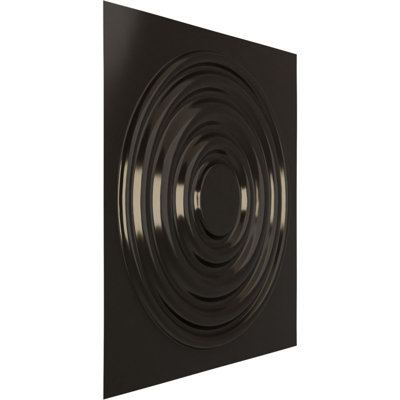L 19 5/8 po x H 19 5/8 po Panneau mural décoratif EnduraWall 3D, gris anthracite métallique (couvre 2,67 pieds carrés)