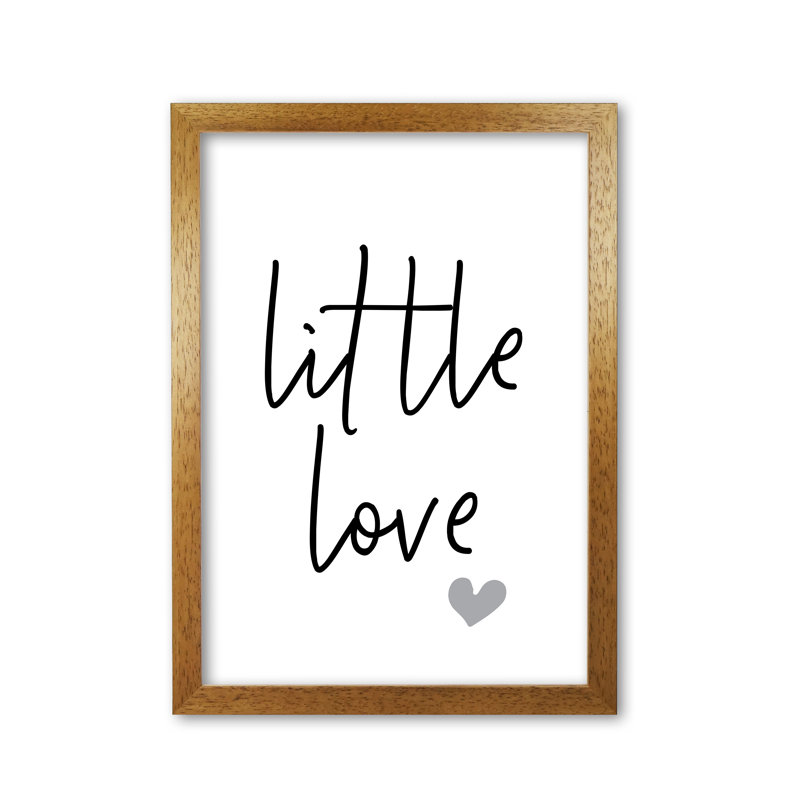 Little Love - Print, 85 cm H x 60 cm W x 5 cm D, Honey Oak Frame