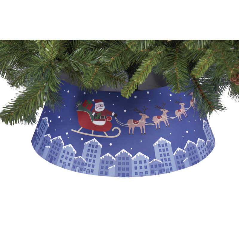 Collier d'arbre de père Noël en tissu traîneau