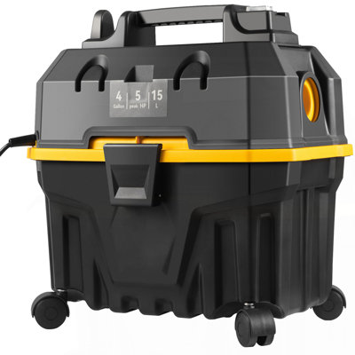 Wet Dry Vac, 4 Gallon, 5 Peak HP, 3 in 1 Shop Vacuum with Blowing Function Portable Attachments to Clean Floor, Upholstery, Gap, Car, ETL Listed, Black