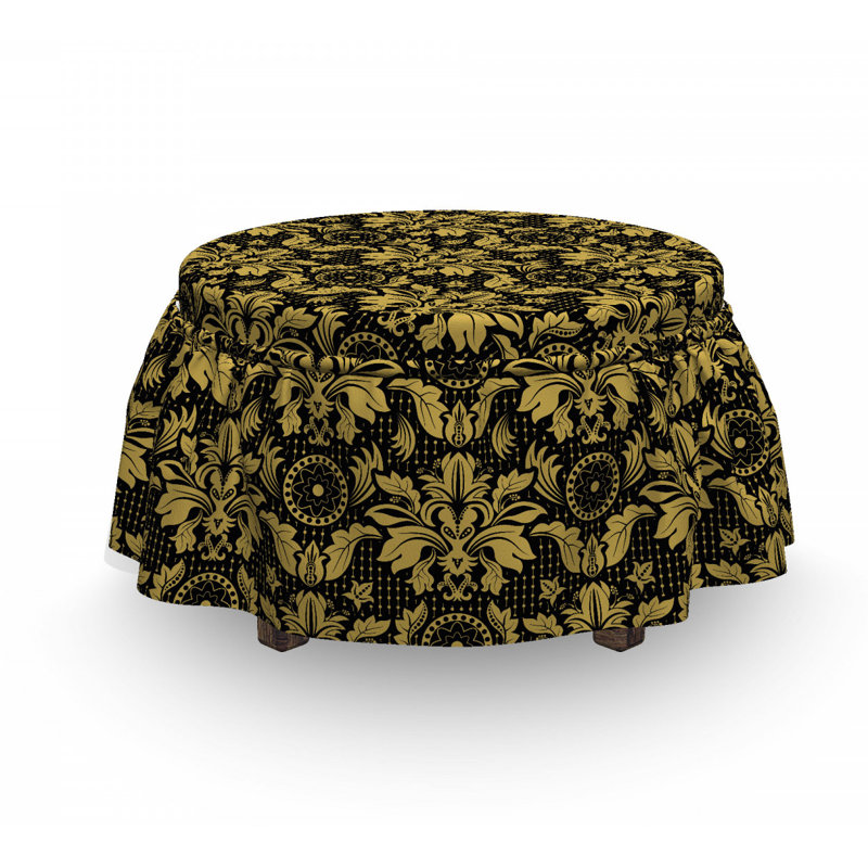 Housse pour repose-pieds de feuillage antique