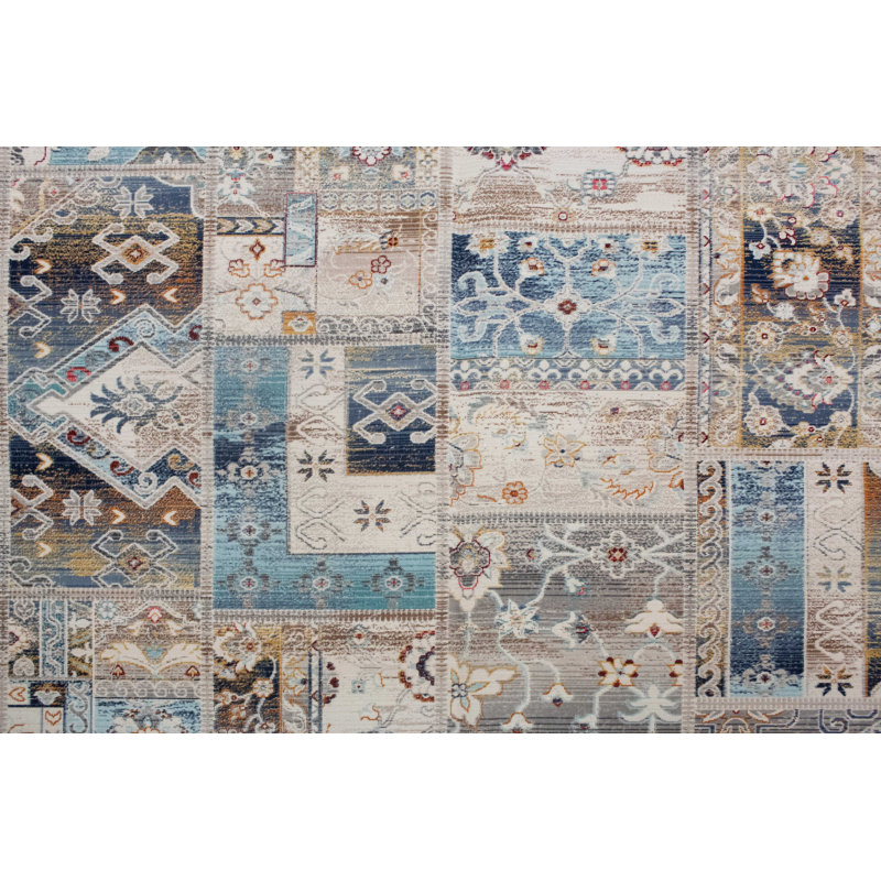 Morvant Patchwork Indoor Rug, Rectangle 8'10" x 12'